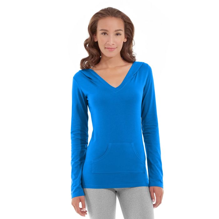 WH11 Eos V-Neck Hoodie Blue